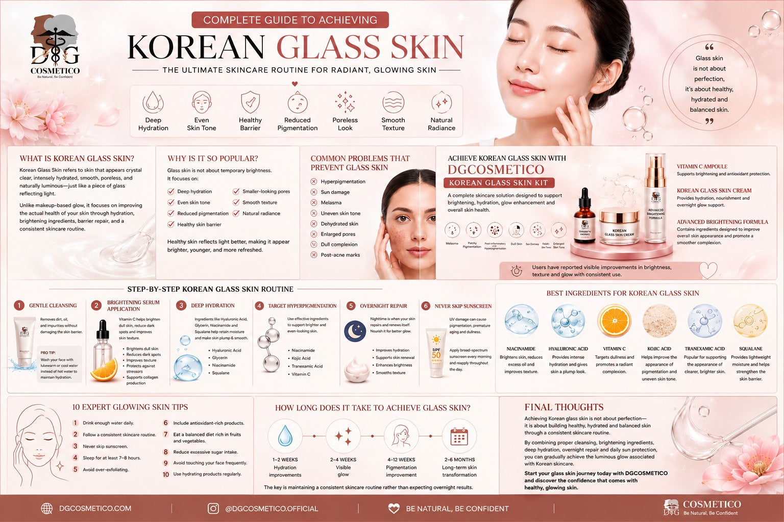 Complete Guide To Achieving Korean Glass Skin: The Ultimate Skincare Routine For Radiant, Glowing Skin