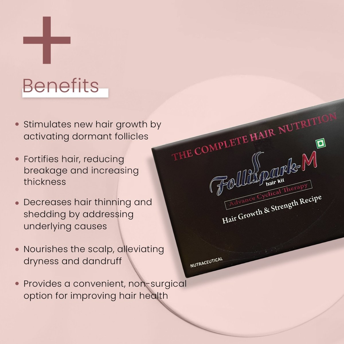 Follispark - M, male hair regrowth kit - DGCOSMETICO