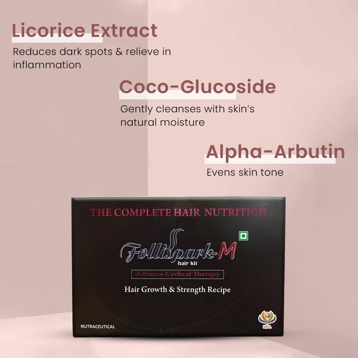 Follispark - M, male hair regrowth kit - DGCOSMETICO