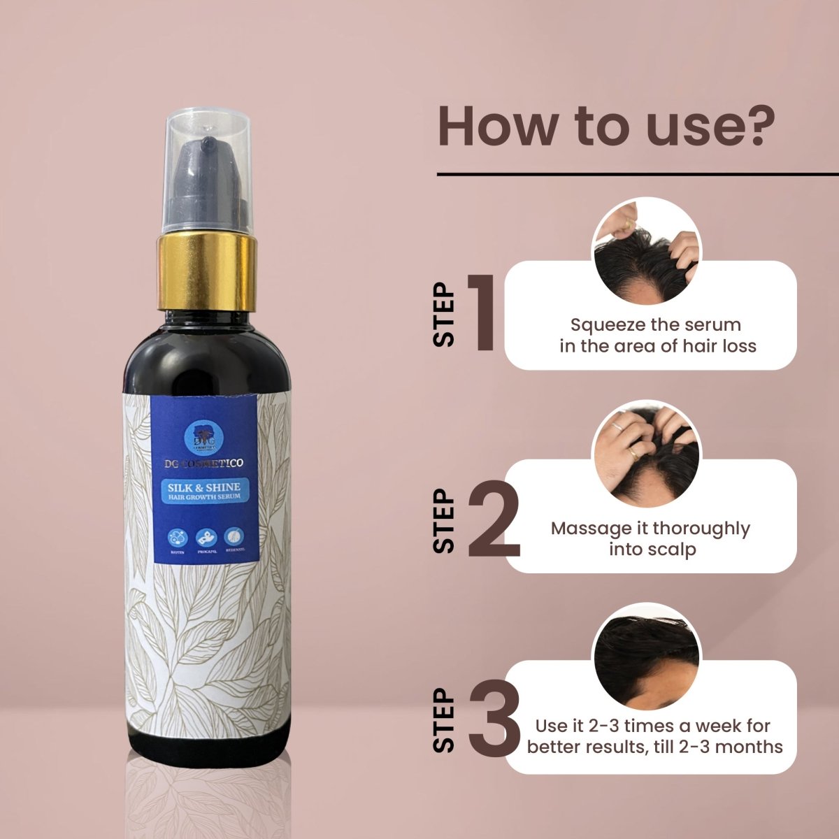 SILK & SHINE HAIR GROWTH SERUM - DGCOSMETICO