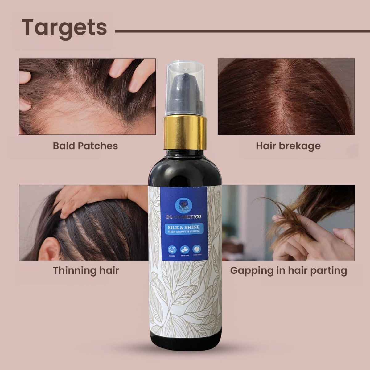 SILK & SHINE HAIR GROWTH SERUM - DGCOSMETICO