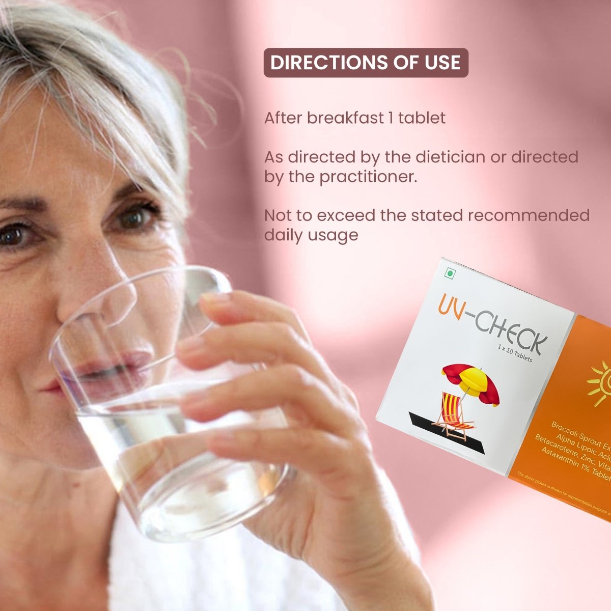 UV Check Tablets: Oral Sunscreen - DGCOSMETICO