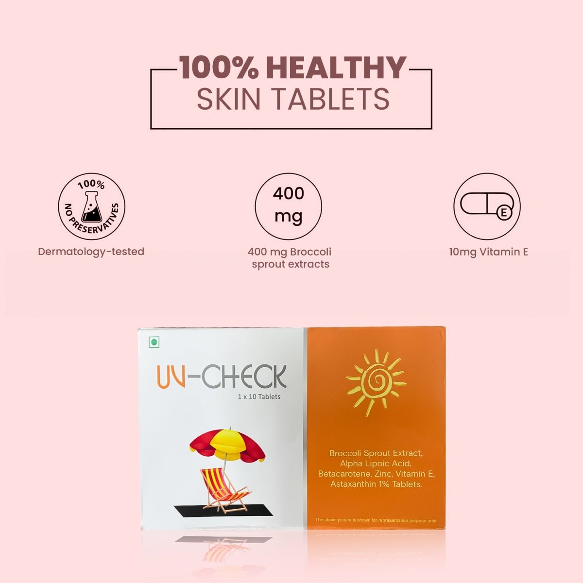 UV Check Tablets: Oral Sunscreen - DGCOSMETICO